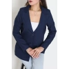 Astarlı Poliviskon Blazer Ceket Lacivert - 31823.1397.