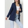 Astarlı Poliviskon Blazer Ceket Lacivert - 31823.1397.