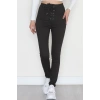 Bağcıklı Kot Pantolon Siyah - 31599.2112.