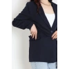 Bağlamalı Astarlı Blazer Ceket Koyulacivert - 31815.1991.