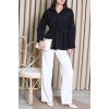 Bağlamalı Tunik Gömlek Siyah - 71159.1934.