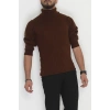 Balıkçı Yaka Erkek Triko Kahve - 70774.1766.