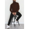 Balıkçı Yaka Erkek Triko Kahve - 70774.1766.