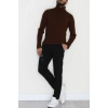 Balıkçı Yaka Erkek Triko Kahve - 70781.1766.