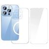 Baseus iPhone 15 Pro Crystal Serisi Manyetik Magsafe Silikon Kılıf + Tempered Ekran Koruyucu Set-(1903)