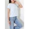 Baskılı Çizgili Tişört Bebemavi - 8193.1437.