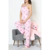 Baskılı İp Askılı Milan Pijama Takımı Pembe - 320.1287.
