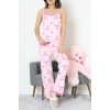 Baskılı İp Askılı Milan Pijama Takımı Pembe - 320.1287.