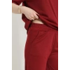 Baskılı Oversize İki İplik Wortex Takım Bordo - 80315.1878.