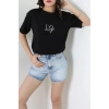 Baskılı Penye Tişört Siyah - 41305.0034.