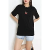 Baskılı Penye Tişört Siyahkiraz - 41305.0034.