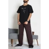 Baskılı Süprem Erkek Pijama Takımı Siyah - 70862.1961.