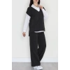 Baskılı Triko Takım Antrasit - 7109.1247.