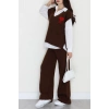 Baskılı Triko Takım Kahve - 7109.1247.