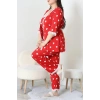Battal 3Lü Pijama Set Kırmızıkalp - 163.1287.