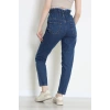 Bel Büzgü Ve Püskül Mom Jean Mavi - 405206.2141.