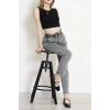 Bel Lastik Paça Püsküllü Mom Jean Karyıkama - 405221.2141.