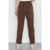 Bel Lastikli Dabıl Kumaş 180Gr Çımalı Pantolon Kahve - 51057.1837.