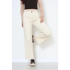 Bel Lastikli Palazzo Kot Pantolon Bej - 405354.2141.