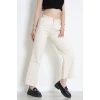 Bel Lastikli Palazzo Kot Pantolon Krem - 405354.2141.
