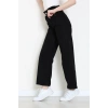 Bel Lastikli Palazzo Kot Pantolon Siyah - 405354.2141.