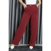 Bel Lastikli Pantolon Bordo - 70989.1347.