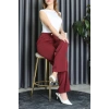 Bel Lastikli Pantolon Bordo - 70989.1347.