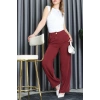 Bel Lastikli Pantolon Bordo - 70989.1347.