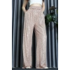Bel Lastikli Payet Pantolon Bej - 31104.444.