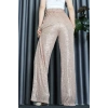 Bel Lastikli Payet Pantolon Bej - 31104.444.