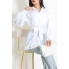 Beli İpli Poplin Gömlek Beyaz - 44062.255.
