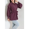 Beli İpli Poplin Gömlek Mor - 44062.255.