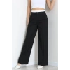 Beli Lastik Detaylı Poliviskon Pantolon Siyah - 7443.1437.