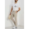 Beli Lastikli Bezayağı Erkek Pantolon  Bej - 42515.2091.