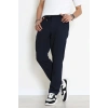 Beli Lastikli Rahat Kesim Erkek Kumaş Pantolon  Lacivert - 42515.2091.