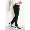 Beli Lastikli Rahat Kesim Erkek Kumaş Pantolon  Siyah - 42515.2091.