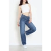 Beli Tokalı Baggy Kot Pantolon Mavi - 32491.1606.