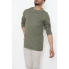 Bisiklet Yaka Erkek Sweat Haki - 71592.1871.