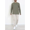 Bisiklet Yaka Erkek Sweat Haki - 71592.1871.
