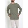 Bisiklet Yaka Erkek Sweat Haki - 71592.1871.
