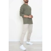 Bisiklet Yaka Erkek Sweat Haki - 71592.1871.
