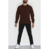 Bisiklet Yaka Erkek Triko Kahve - 70780.1766.