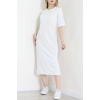 Bisiklet Yaka Midi Boy Süprem Elbise Beyaz - 71551.1748.