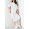 Bisiklet Yaka Midi Boy Süprem Elbise Ekru - 71551.1748.