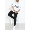 Bisiklet Yaka Oversize 2 İplik Forma Tişört Beyaz - 88102.1878.
