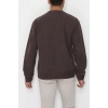 Bisiklet Yaka Selanik Kumaş Erkek Sweat Kahve - 42674.1567.