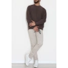 Bisiklet Yaka Selanik Kumaş Erkek Sweat Kahve - 42674.1567.
