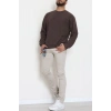Bisiklet Yaka Selanik Kumaş Erkek Sweat Kahve - 42674.1567.