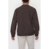 Bisiklet Yaka Selanik Kumaş Erkek Sweat Kahve - 42674.1567.