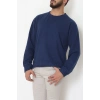 Bisiklet Yaka Selanik Kumaş Erkek Sweat Lacivert - 42674.1567.